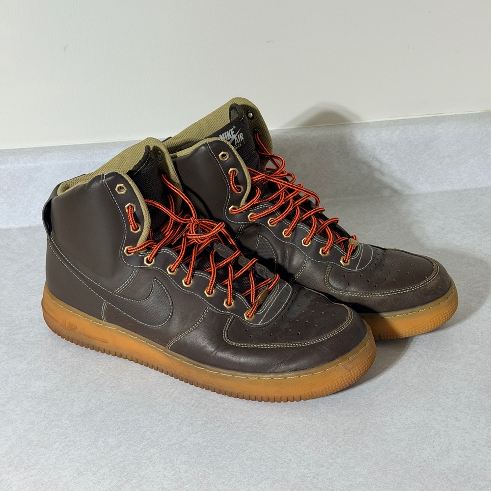 Nike Air Force 1 High Mens 13 Baroque Brown Gum Sole 315121-203 Sneaker Boot